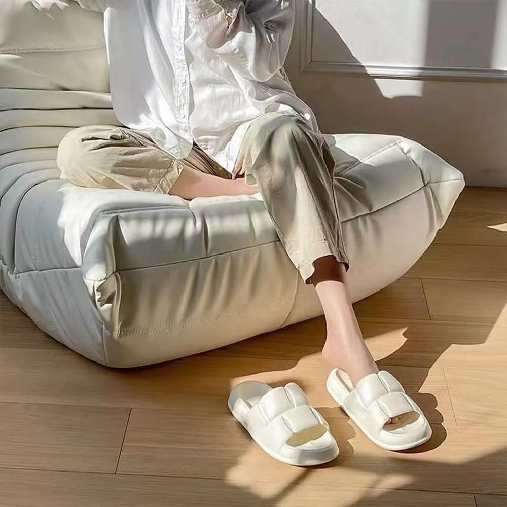 MOLERFO Pillow Slides for Women and Men | Shower Slippers Bathroom Sandals | Extremely Comfy | Cushioned Thick Sole