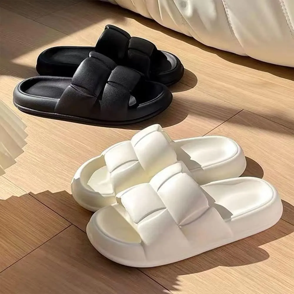 MOLERFO Pillow Slides for Women and Men | Shower Slippers Bathroom Sandals | Extremely Comfy | Cushioned Thick Sole