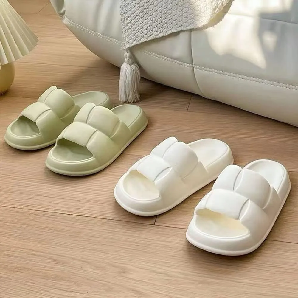 MOLERFO Pillow Slides for Women and Men | Shower Slippers Bathroom Sandals | Extremely Comfy | Cushioned Thick Sole