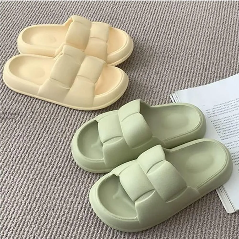 MOLERFO Pillow Slides for Women and Men | Shower Slippers Bathroom Sandals | Extremely Comfy | Cushioned Thick Sole