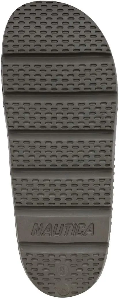 Nautica Men's Cushioned Slip-On Shower Slides – Lightweight EVA Foam Athletic Sandals for Pool, Beach, Gym, and Casual Wear
