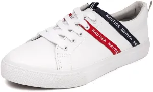 Nautica Women’s Lace-Up Fashion Sneakers – Low-Top Casual Walking & Tennis Shoes with Platform or Regular Heel