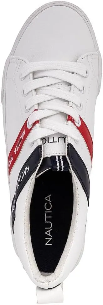 Nautica Women’s Lace-Up Fashion Sneakers – Low-Top Casual Walking & Tennis Shoes with Platform or Regular Heel