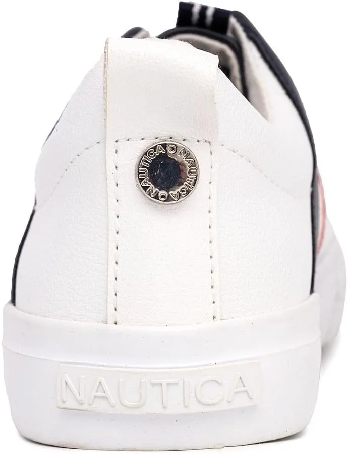Nautica Women’s Lace-Up Fashion Sneakers – Low-Top Casual Walking & Tennis Shoes with Platform or Regular Heel