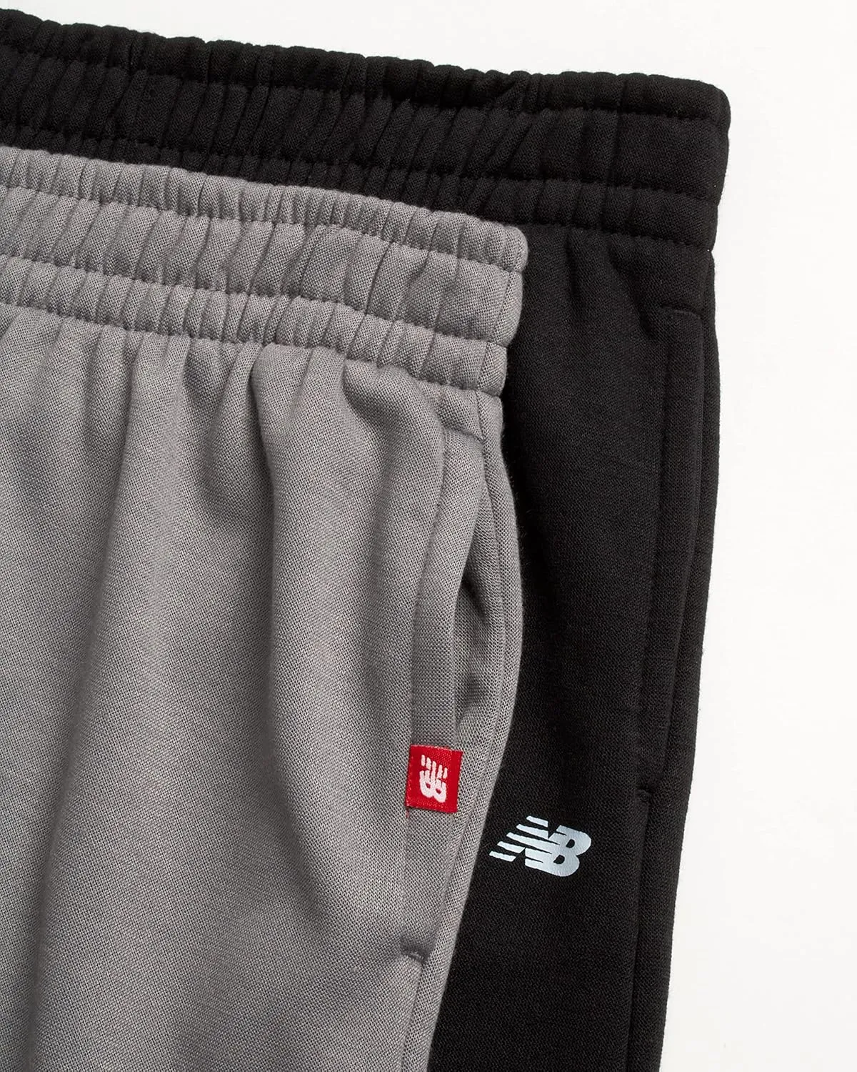 New Balance Boys Sweatpants - 2 Pack Lightweight Fleece Boys Athletic Pants with Pockets and Adjustable Waistband (8-20)