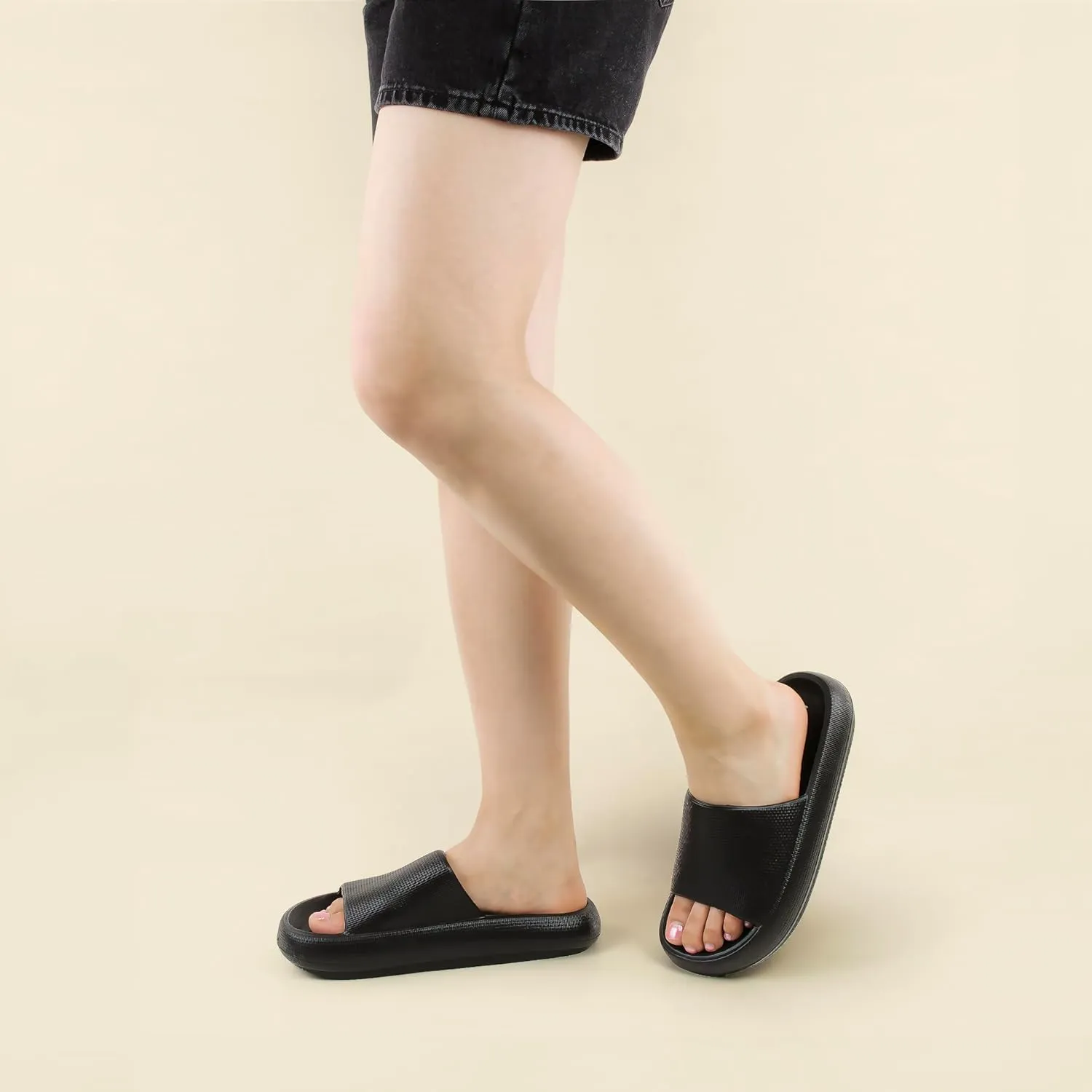 Nube Pillow Slippers For Women and Men House Shoes, Shower Slide, Cloud Slippers, Bathroom Shoes Cushioned Thick Sole Beach Sandals, Lightweight Non-Slip Sandals