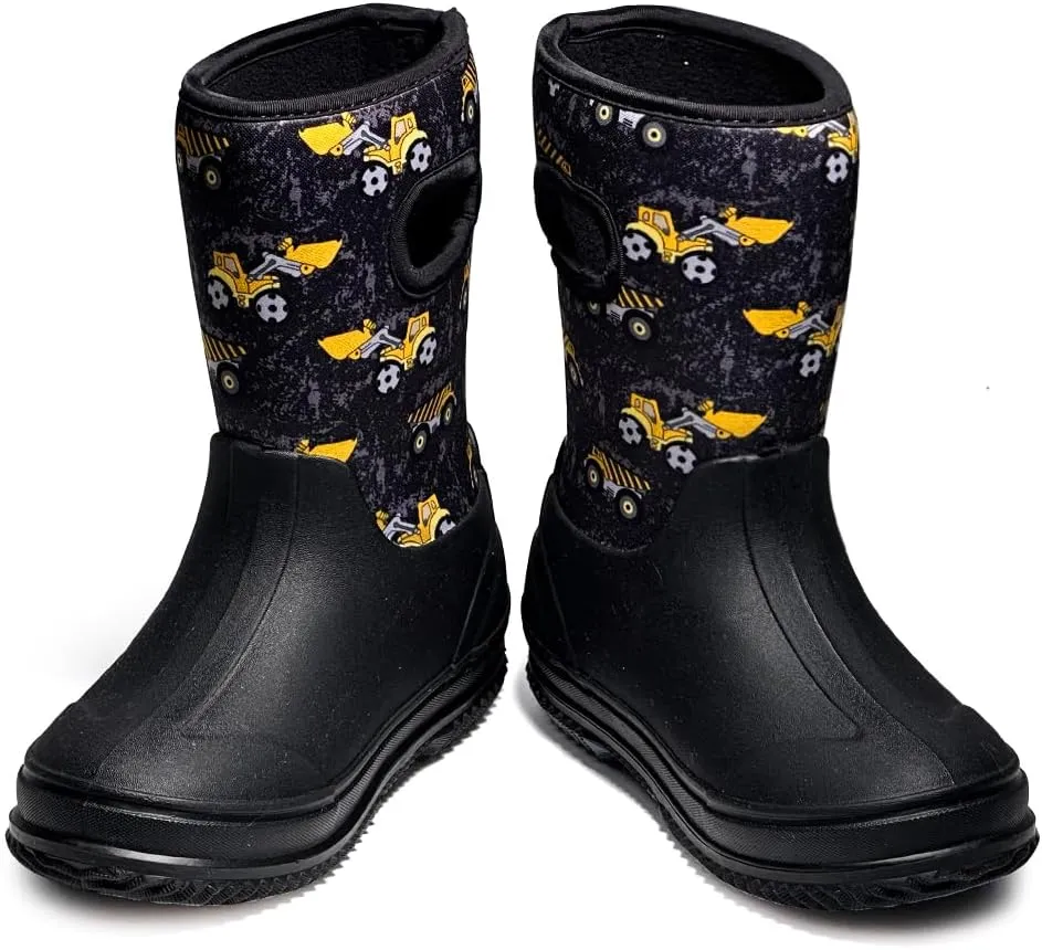 Outee Toddler Kids Warm Waterproof Neoprene Rain Boots