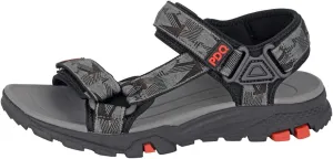 PDQ M561 Mens Dual Touch Fastening Trail Sandals, Grey Black, 11