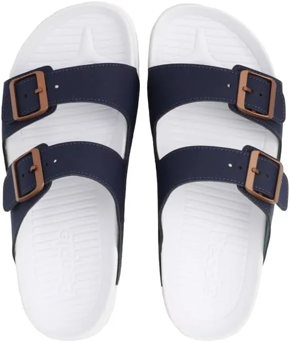People Footwear Rubber Sandals for Women and Men, EVA Sandals, Double Buckle Slides with Two-band Slides - Perfect Summer Shoes for Comfort and Style