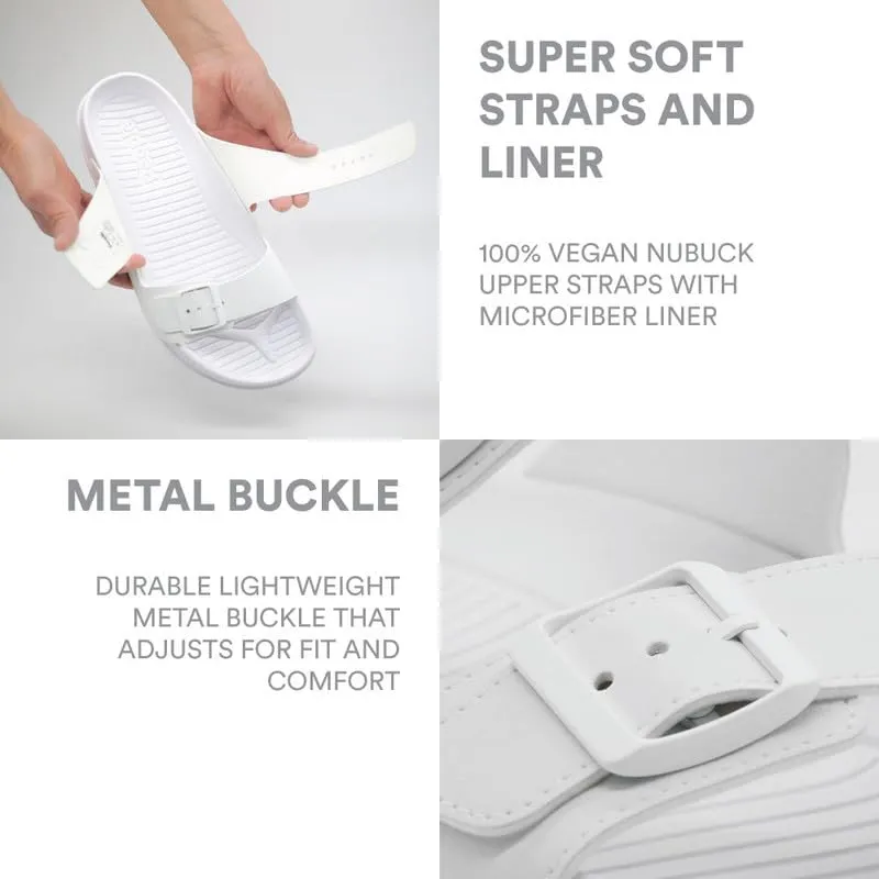 People Footwear Rubber Sandals for Women and Men, EVA Sandals, Double Buckle Slides with Two-band Slides - Perfect Summer Shoes for Comfort and Style