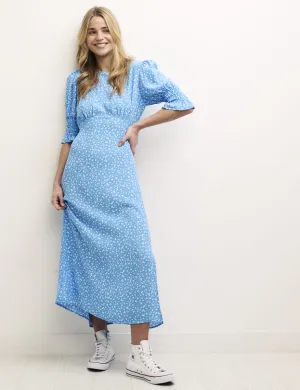 Petite Blue Floral Luna Midi Dress