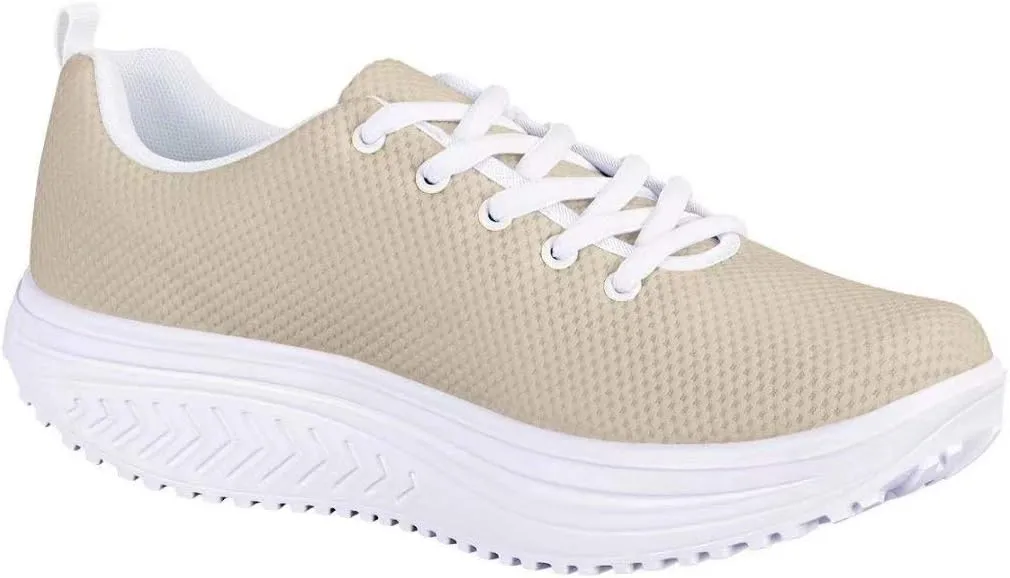 PinUp Angel Ladies Rocking Shoes Womens Lace-up Wedges Tennis Platform Walking Sneakers