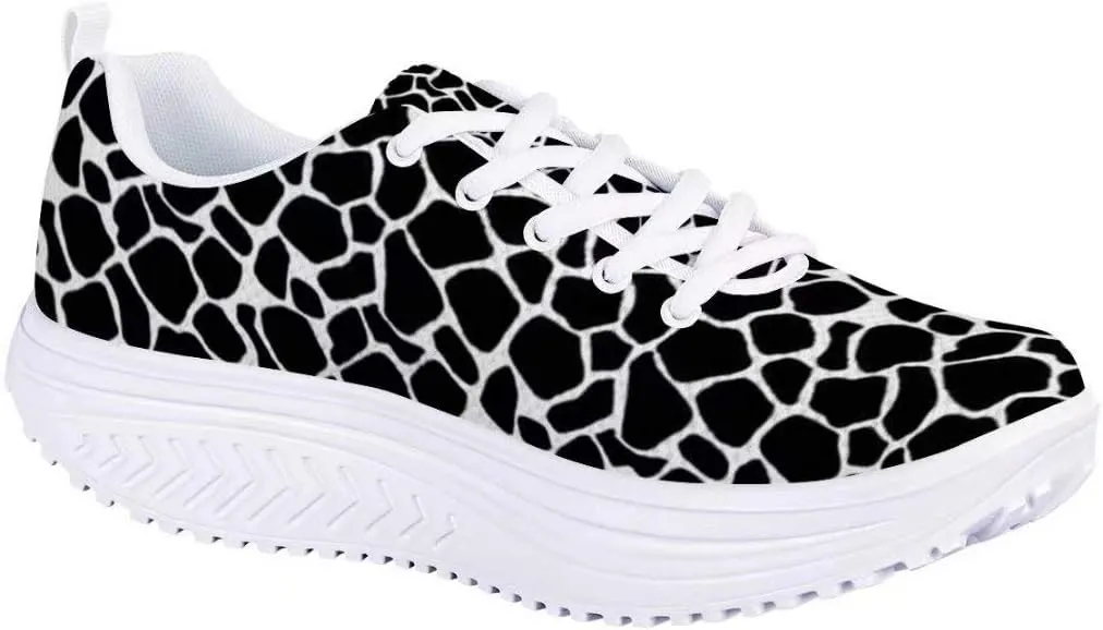 PinUp Angel Ladies Rocking Shoes Womens Lace-up Wedges Tennis Platform Walking Sneakers