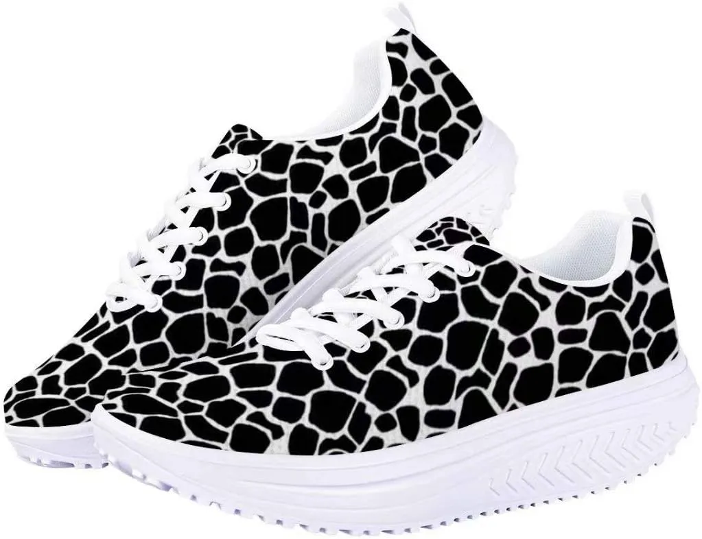 PinUp Angel Ladies Rocking Shoes Womens Lace-up Wedges Tennis Platform Walking Sneakers