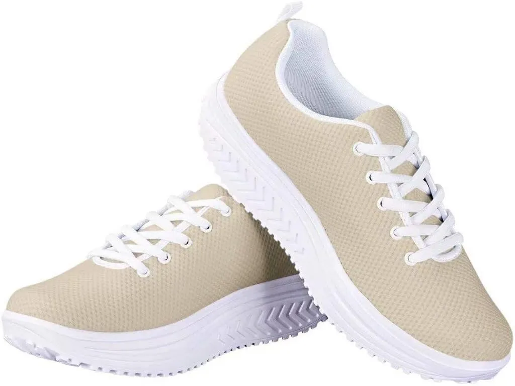 PinUp Angel Ladies Rocking Shoes Womens Lace-up Wedges Tennis Platform Walking Sneakers