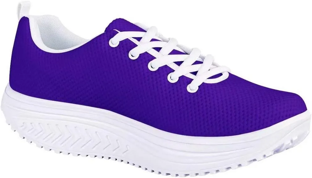 PinUp Angel Ladies Rocking Shoes Womens Lace-up Wedges Tennis Platform Walking Sneakers