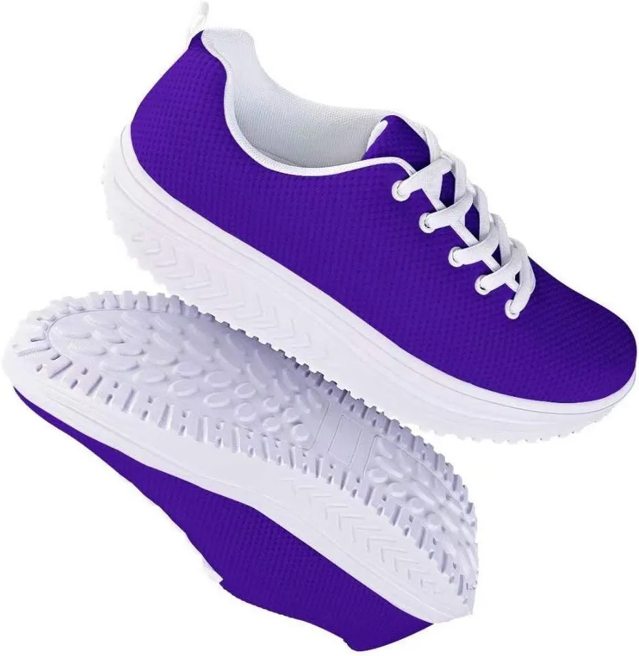 PinUp Angel Ladies Rocking Shoes Womens Lace-up Wedges Tennis Platform Walking Sneakers