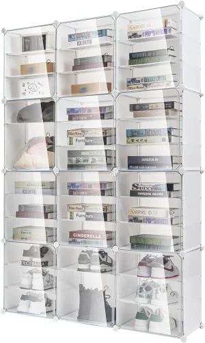 Portable Shoe Storage Rack with Detachable Buckles, 72-Pair Capacity, Stackable Shoe Organizer for Shoes, Boots & Sandals – Ideal for Small Spaces & Closets