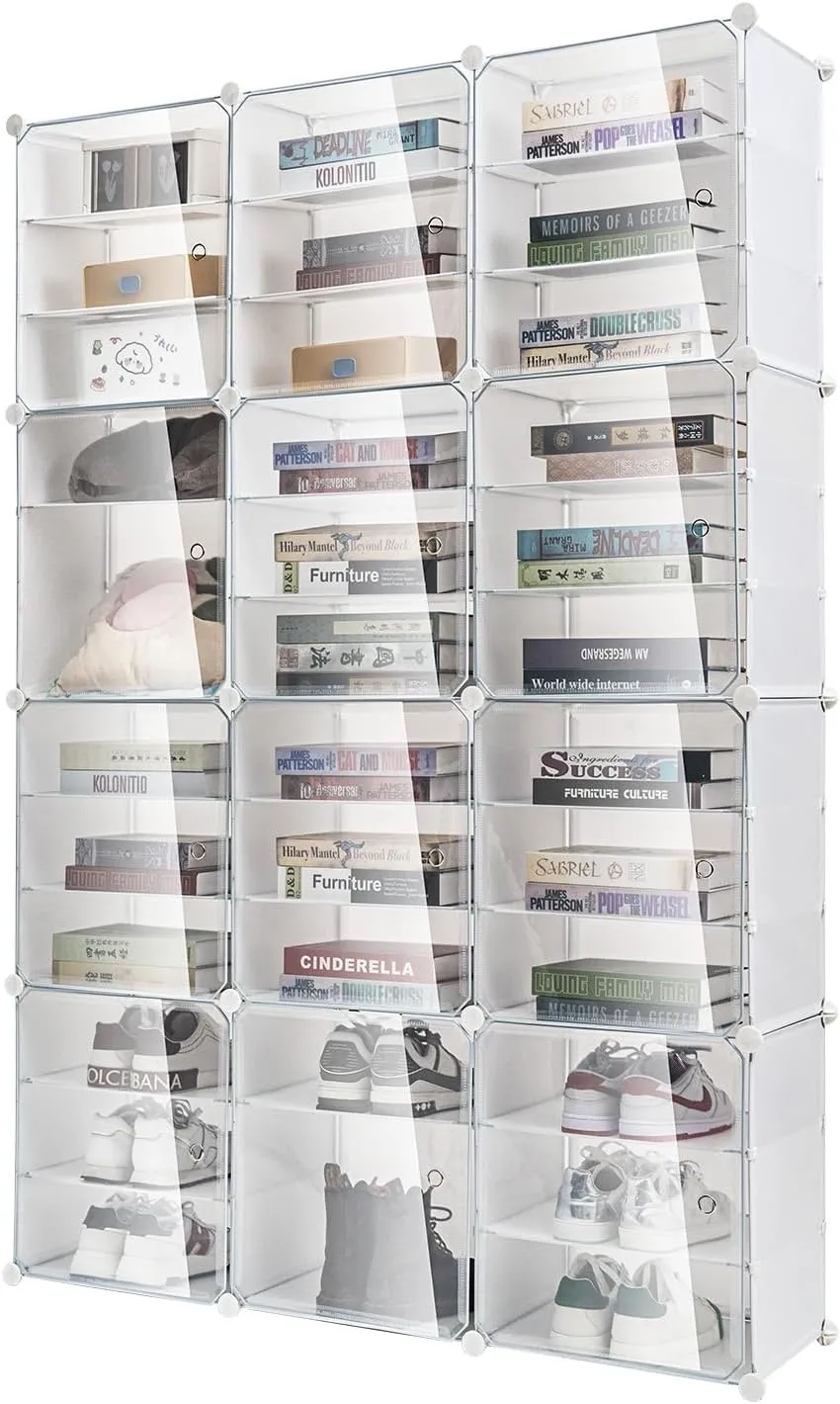 Portable Shoe Storage Rack with Detachable Buckles, 72-Pair Capacity, Stackable Shoe Organizer for Shoes, Boots & Sandals – Ideal for Small Spaces & Closets
