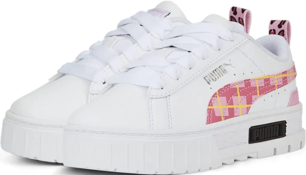 PUMA Girls' Mayze 90s Prep Logo Platform Sneakers (Little Kid-big Kid)