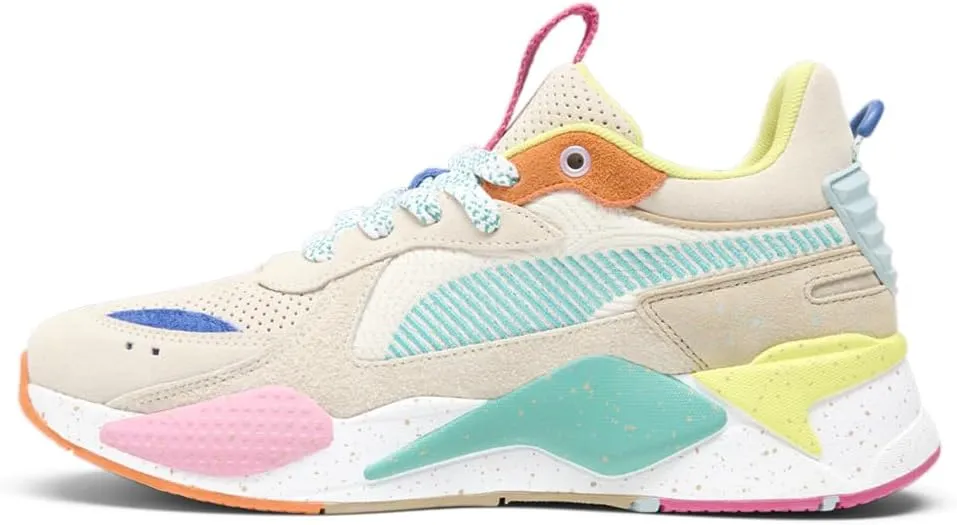 Puma Mens Rs-X Suede Multi Lace Up Sneakers Shoes Casual - Beige