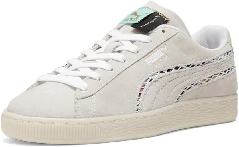 Puma Mens Suede Wal Mas Camp Lace Up Sneakers Shoes Casual - White