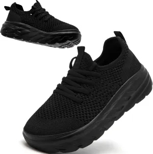 QIJGS Platform Sneakers for Women Fashion Casual Shoes Lightweight Wide mesh Sheos