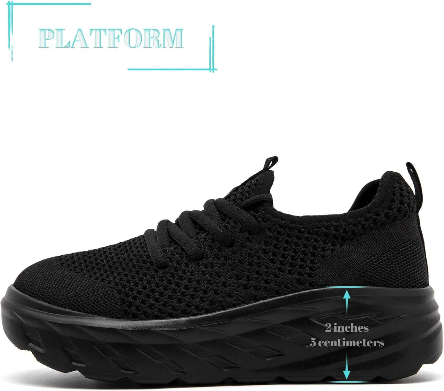 QIJGS Platform Sneakers for Women Fashion Casual Shoes Lightweight Wide mesh Sheos