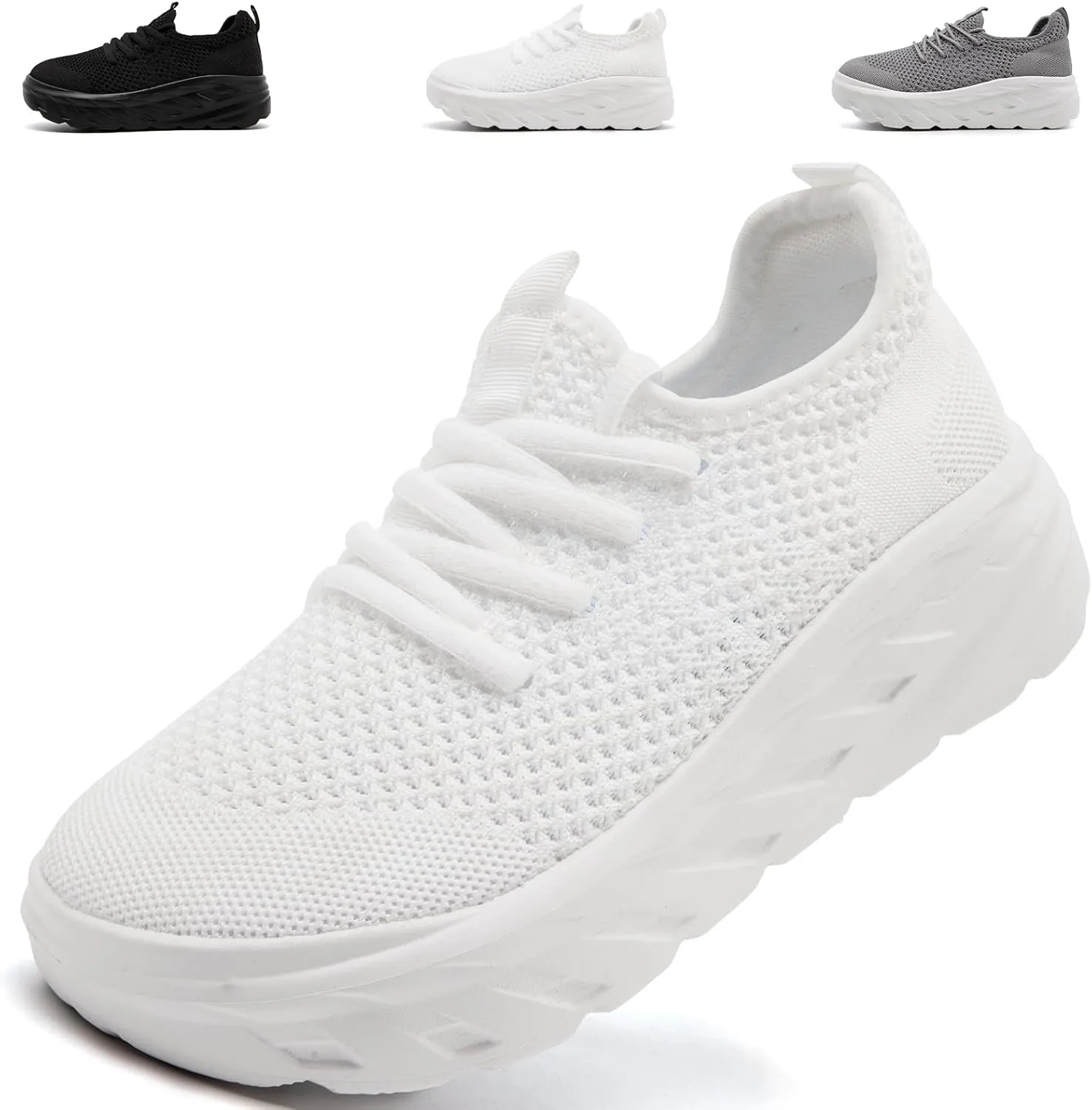 QIJGS Platform Sneakers for Women Fashion Casual Shoes Lightweight Wide mesh Sheos