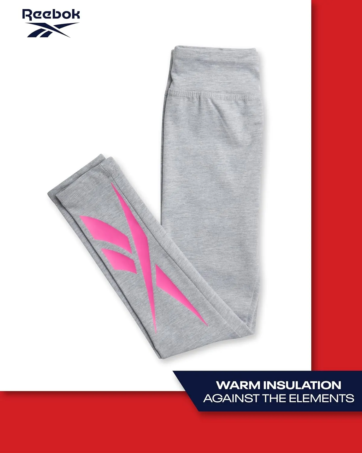 Reebok Toddler Girls' Pants Set - 2 Piece Active Fleece Hoodie Sweatshirt and Leggings for Toddlers and Little Girls (2T-6X)