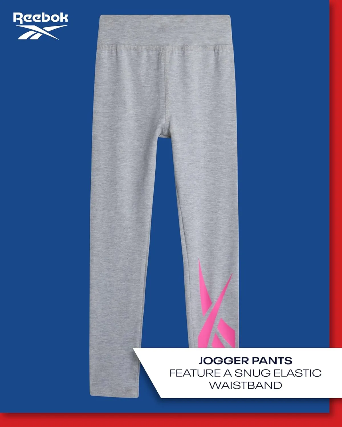 Reebok Toddler Girls' Pants Set - 2 Piece Active Fleece Hoodie Sweatshirt and Leggings for Toddlers and Little Girls (2T-6X)