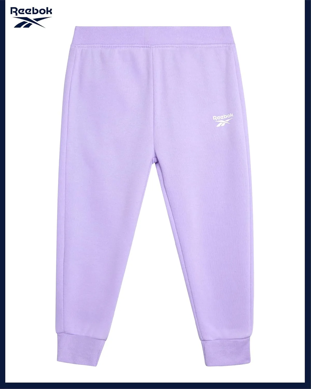 Reebok Toddler Girls' Sweatsuit Set - 2 Piece Fleece Sweatshirt and Jogger Sweatpants Set for Little Girls (Sizes: 2T-6X)