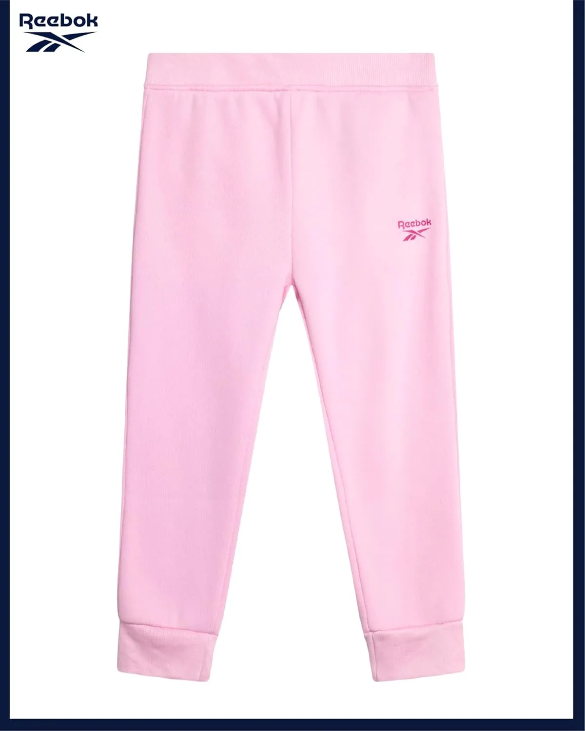 Reebok Toddler Girls' Sweatsuit Set - 2 Piece Fleece Sweatshirt and Jogger Sweatpants Set for Little Girls (Sizes: 2T-6X)