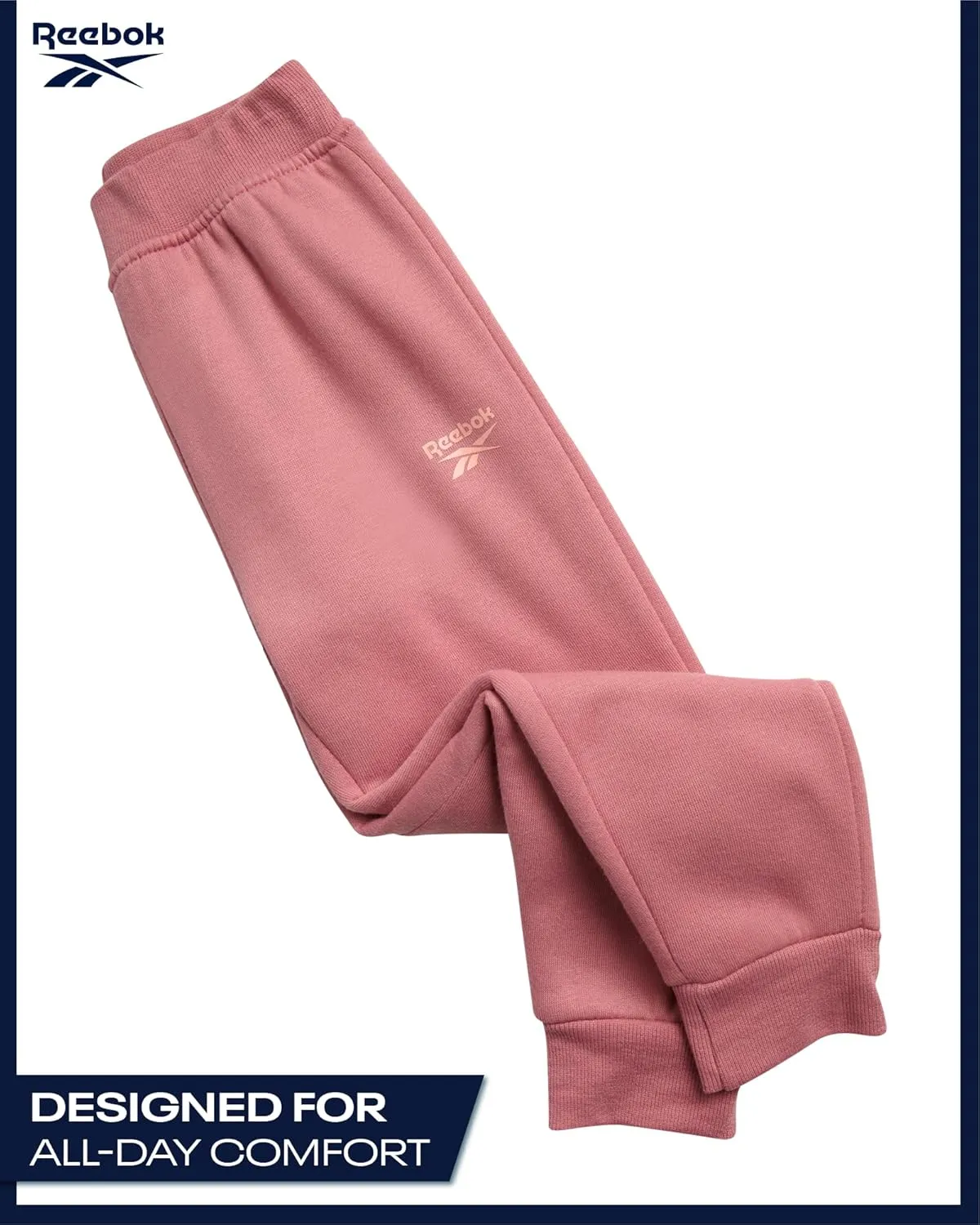 Reebok Toddler Girls' Sweatsuit Set - 2 Piece Fleece Sweatshirt and Jogger Sweatpants Set for Little Girls (Sizes: 2T-6X)