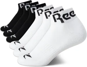 Reebok Womens Socks - 6 Pack Quarter Cut Moisture Wicking Stretch Performance Cushioned Socks for Women (Sizes: 4-10)