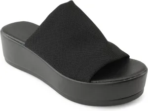 RF ROOM OF FASHION Women's Open Toe Slide on Footbed Platform Sandals