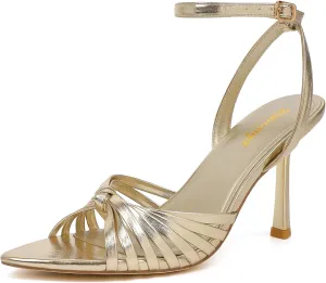 RIBONGZ High Heels for Women Lace Up Summer Sandals Strappy Heels Pointed Open Toe Ankle Strap High Stiletto Sexy Pumps for Wedding Casual Dance Prom Party Comfortable Dressy Shoes