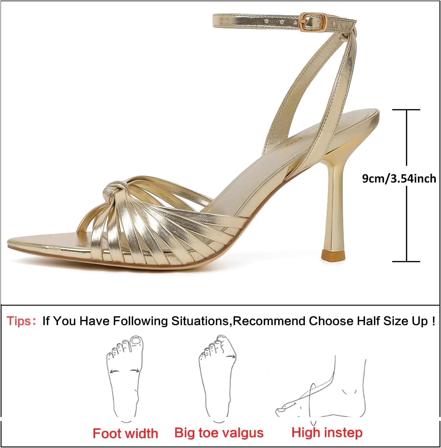 RIBONGZ High Heels for Women Lace Up Summer Sandals Strappy Heels Pointed Open Toe Ankle Strap High Stiletto Sexy Pumps for Wedding Casual Dance Prom Party Comfortable Dressy Shoes