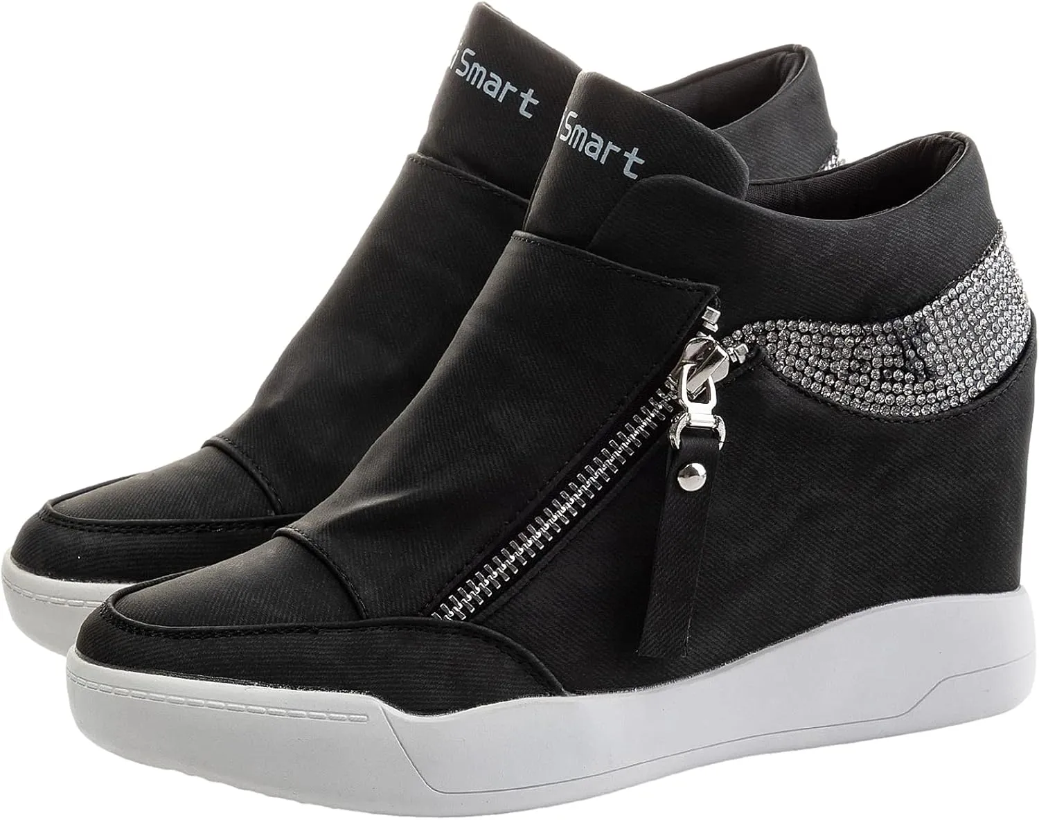 rismart Women's Wedge Platform Bootie Fashion Sneakers