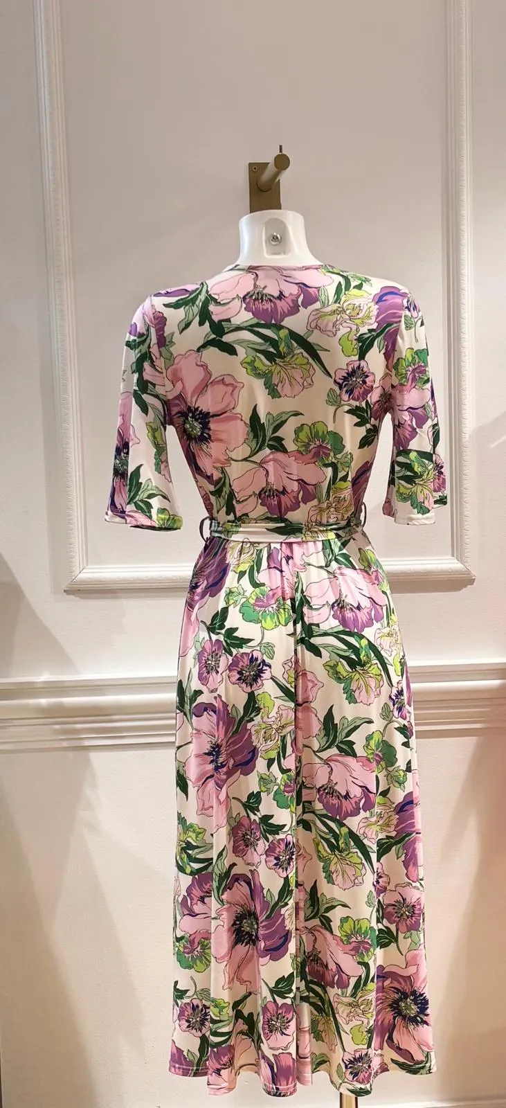 Robe Longue Rosas Big Flowers Roses