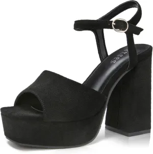 rsxses Platform Heels for Women Chunky High Heel Dress Sandals Strappy Open Toe Ankle Strap Sexy Prom Wedding Evening Party Pumps Shoes