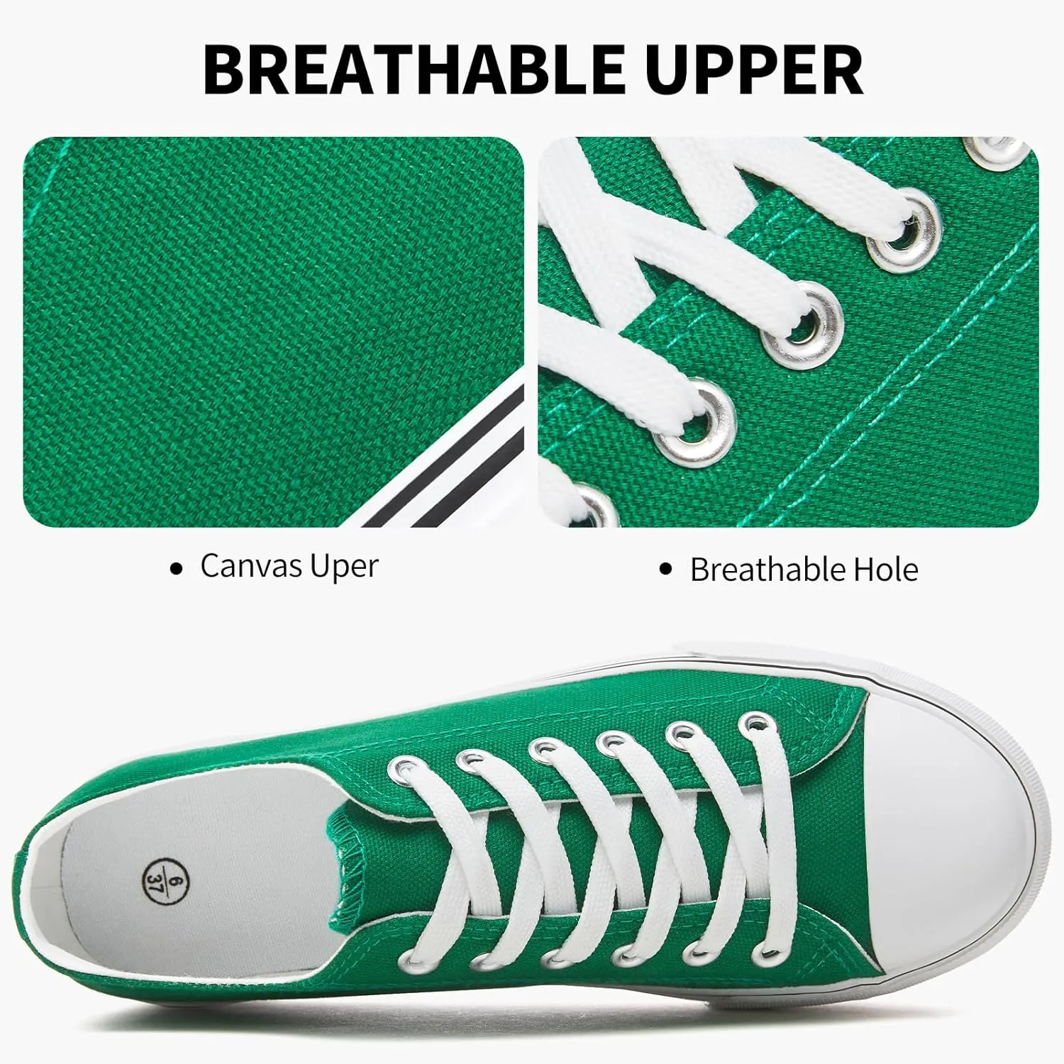 SERNIAL Womens White Platform Sneakers Low Top Platform Shoes Black Canvas Shoes for Women