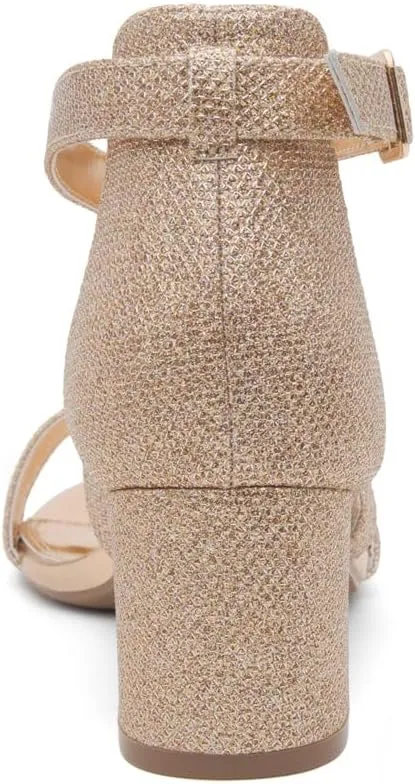 Shoe Land SL-LESSA Women's Low Heels Open Toe Dress Heeled Sandals Cross Ankle Strap Chunky Block Short Heel Pumps Shoes for Office Prom Wedding Party