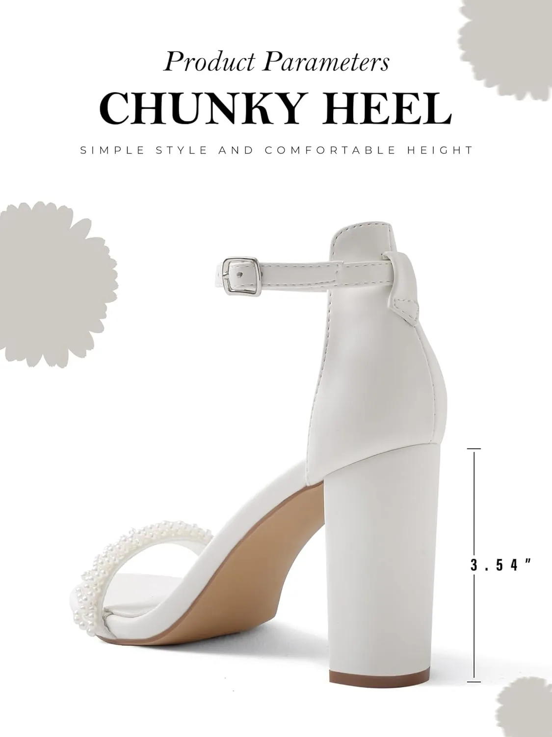 Shoe'N Tale Strappy Heels for Women Chunky Block High Ankle Buckle Heeled Sandals