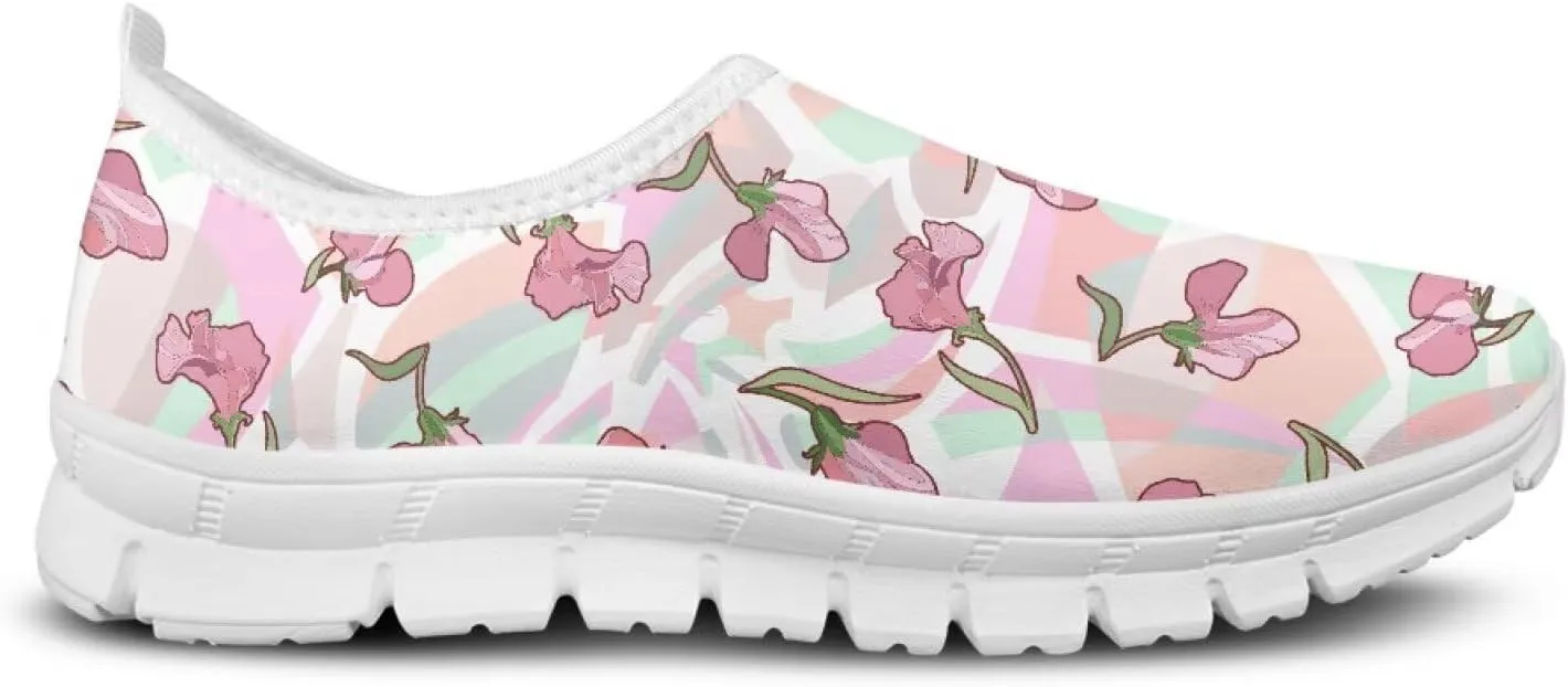 Sneakers for Women Low Top Shoes Womens Lightweight Tennis Loafers Slip on Casual Outdoor Workout Flats All Seasons White Sole