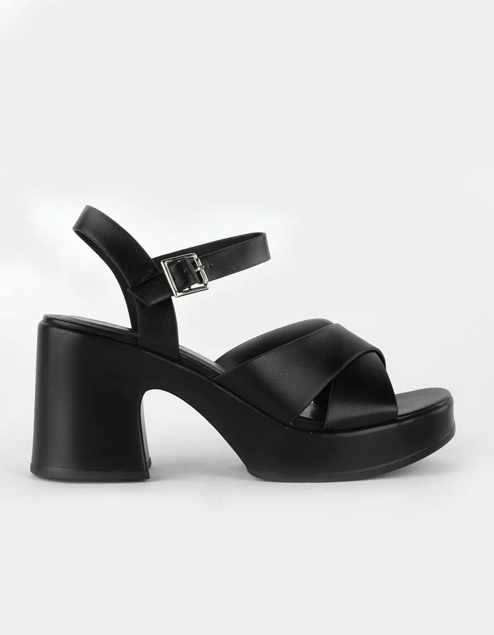 Soda Touch ~ Womens Square Toe Crisscross Band Platform Notch Wedge Heel Sandals
