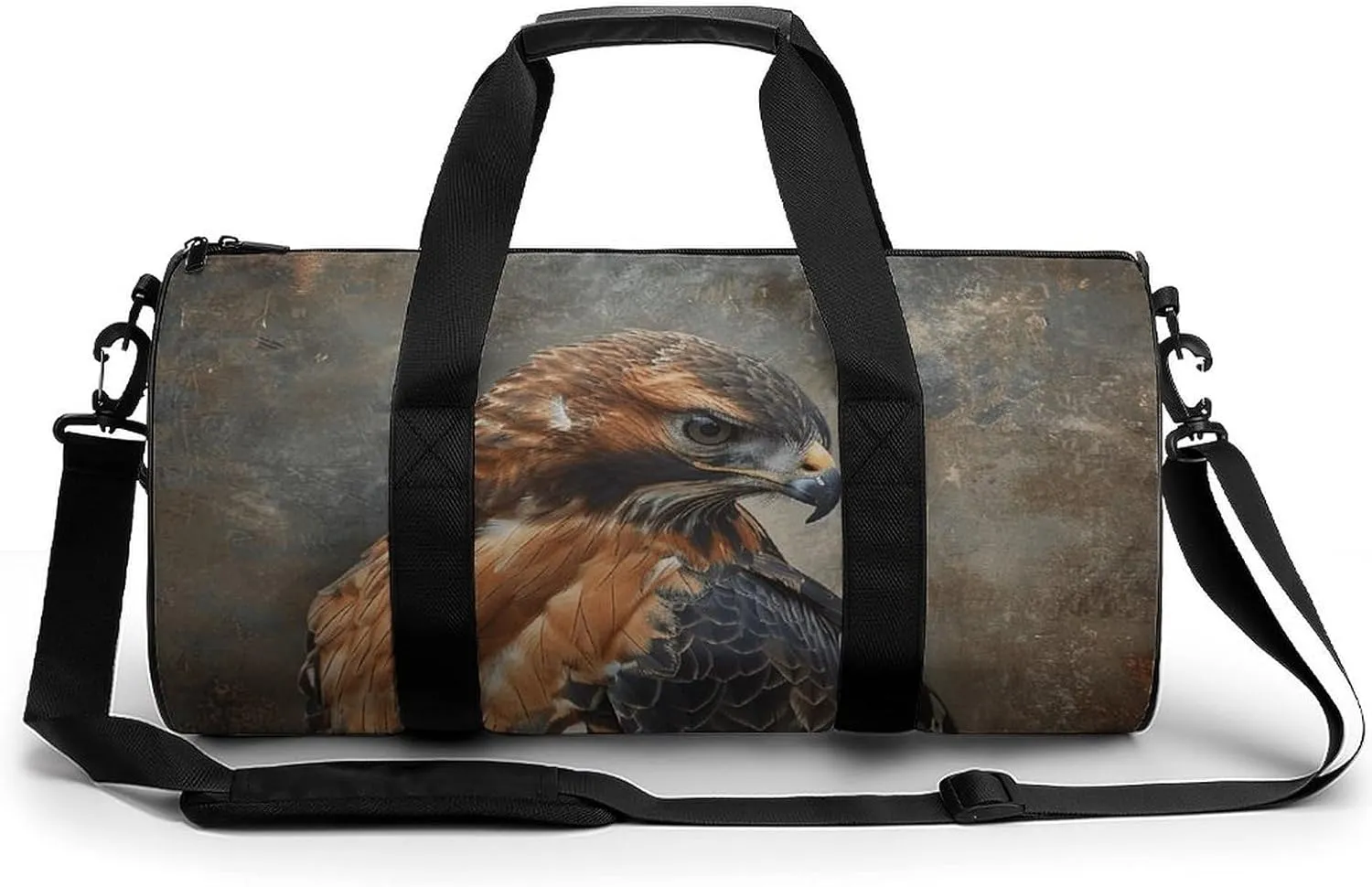 Sports Gym Bag for Men Women Fur And Feathers Travel Gym Bag Cylindrical Workout Bag Lightweight Travel Duffle Bag for Basketball Football Weekender
