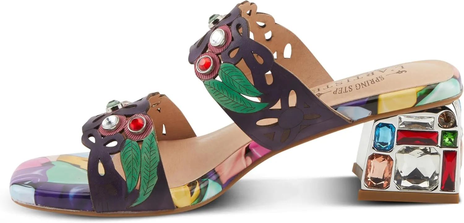 Spring Step L'Artiste Women's DREAMY Jewel Heel Sandals - Starry-Eyed Elegance and Unmatched Craftsmanship
