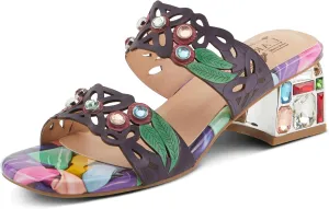 Spring Step L'Artiste Women's DREAMY Jewel Heel Sandals - Starry-Eyed Elegance and Unmatched Craftsmanship