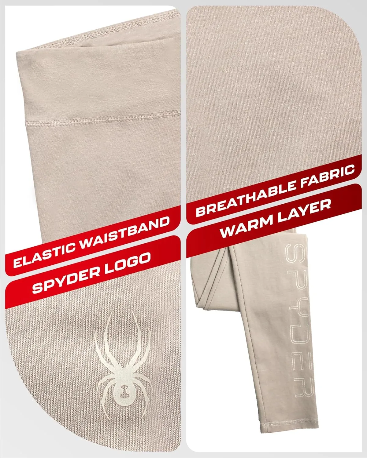 Spyder Women's Cotton Legging - Soft High Waisted 4-Way Stretch Wide Waistband Ankle Jersey Legging (Sizes: S-3X)